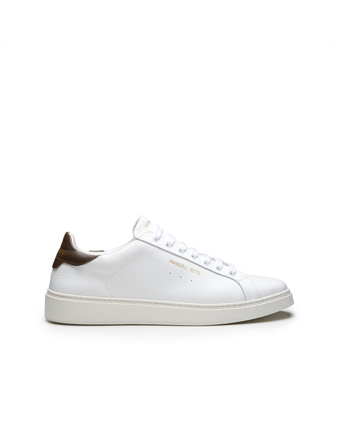 brown leather sneakers